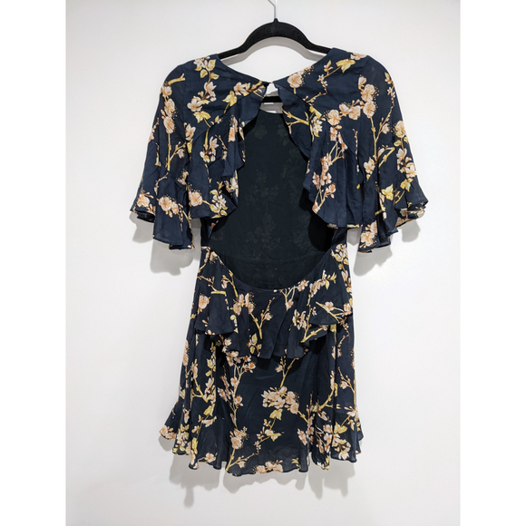 MLM Label Floral Open Back Sound Ruffle Dress Size XS - Picture 4 of 8